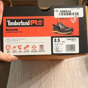 Timberland PRO Reaxion Safety Toe Sneakers - Black and Orange